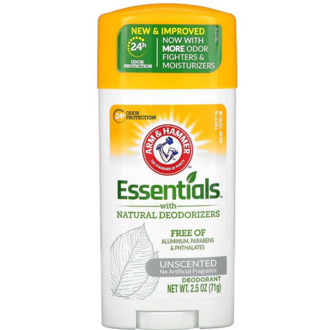 ARM AND HAMMER ESSENTIALS DEODORANT SANS PARFUM 71 G