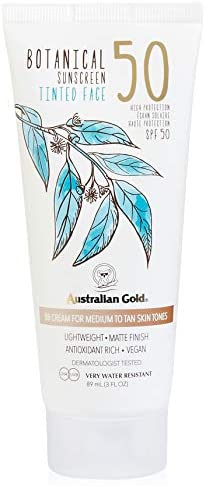 AUSTRALIAN GOLD LOTION SOLAIRE VISAGE TEINTE BOTANIQUE SPF 50 MOYENNE A BRUNE 89 ML