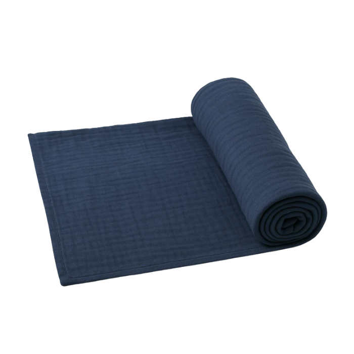 BAMBIDOU MAXI LANGE 100CM*100CM GAZE BLEU MARINE