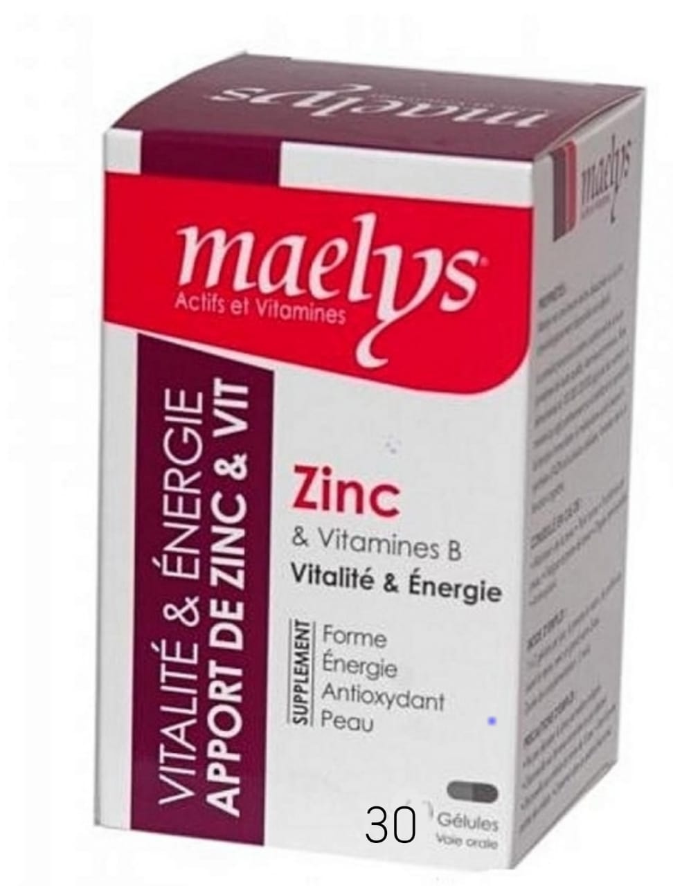 MAELYS ZINC ET VITAMINES B VITALITE 30 GELULES