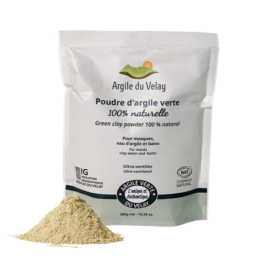 ARGILE DU VELAY POUDRE D'ARGILE VERTE 100% NATURELLE