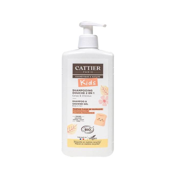 CATTIER KIDS SHAMPOOING DOUCHE 2 EN 1 PARFUM FLEUR DE GUIMAUVE 500 ML