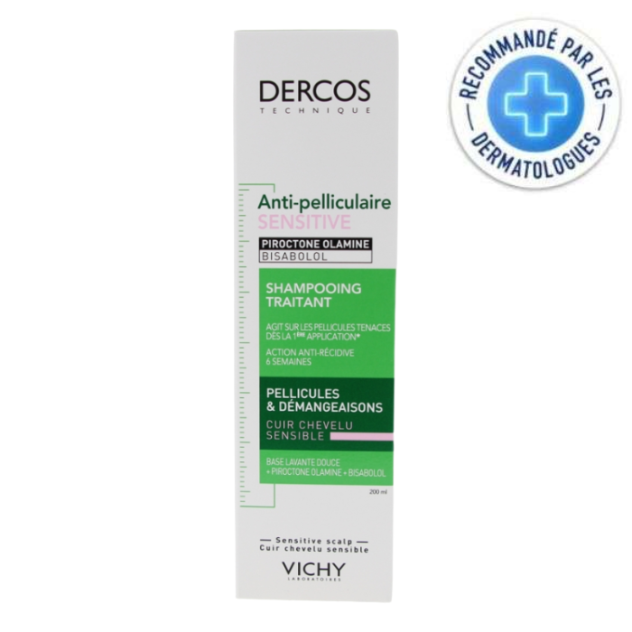 VICHY DERCOS SHAMPOING ANTI PELLICULAIRE SENSITIVE 200 ML