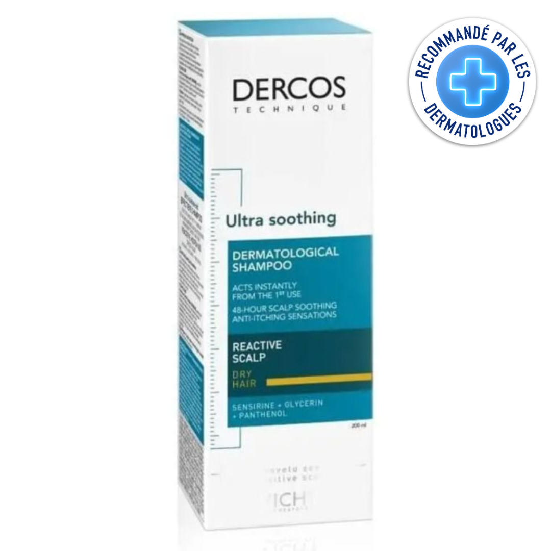 VICHY DERCOS ULTRA APAISANT SHAMPOING CHEVEUX SEC 200ML
