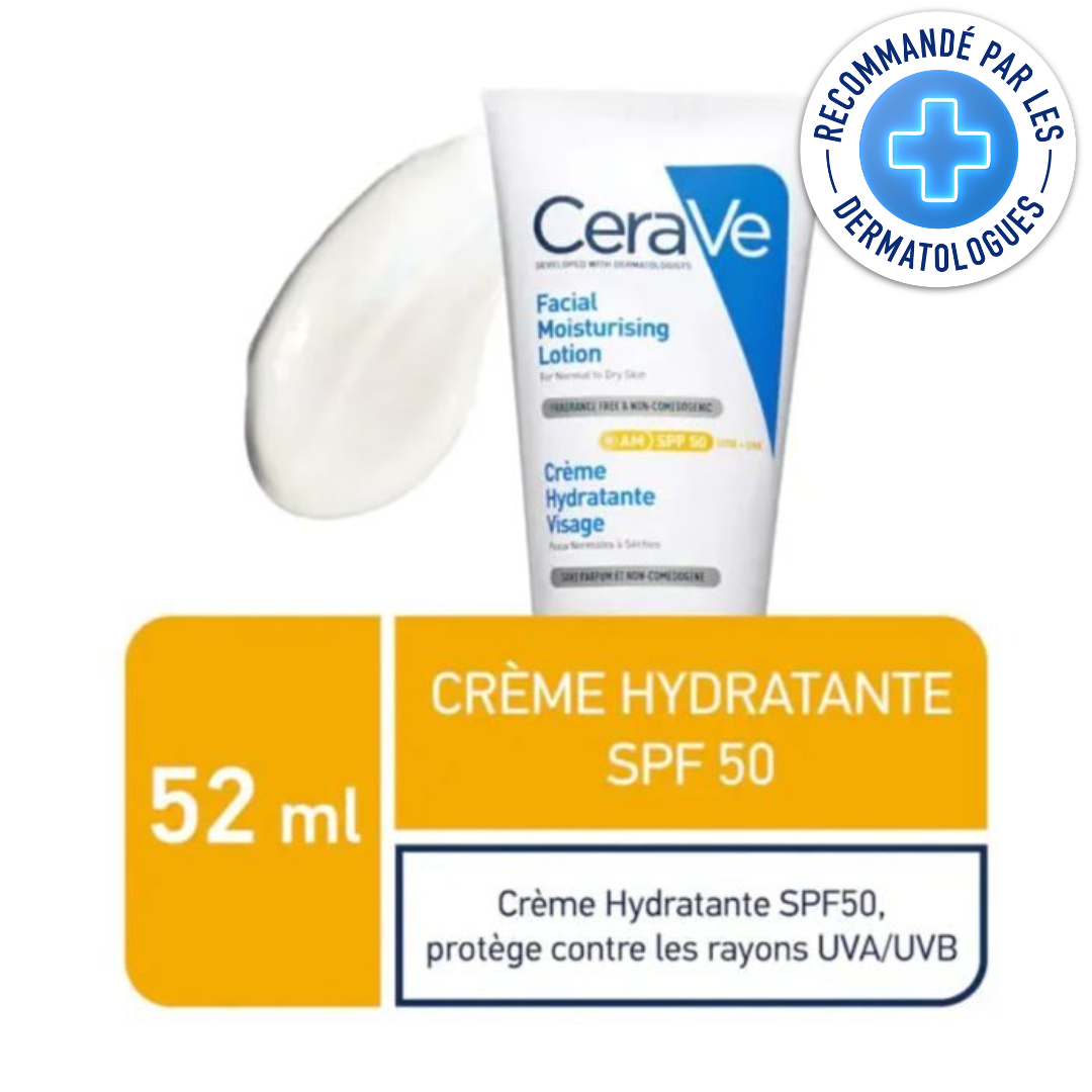 CERAVE CREME HYDRATANTE VISAGE SPF 50 52 ML