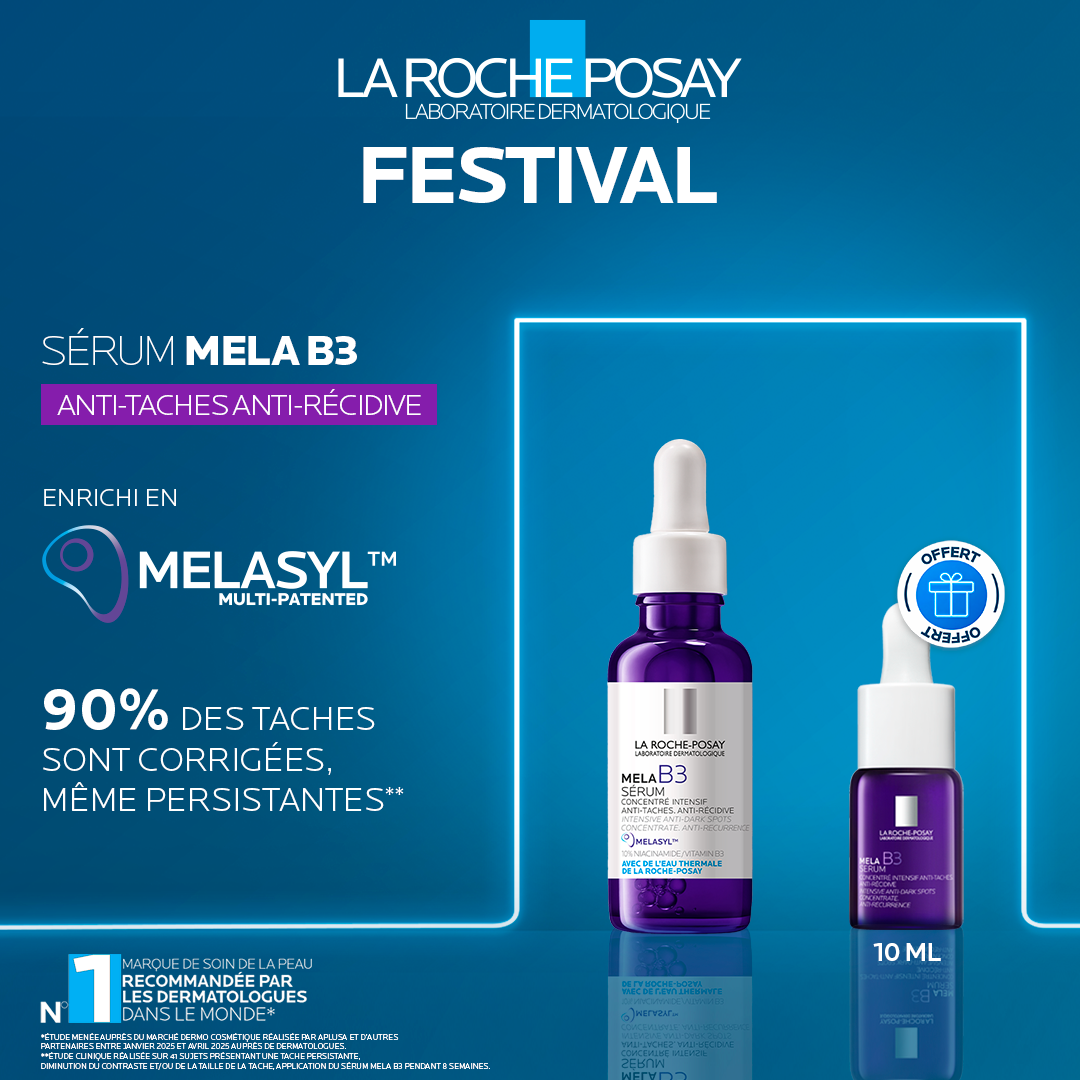 LA ROCHE POSAY OFFRE WEB MELA B3 SERUM CONCENTRE 30 ML + SERUM MELA B3 10ML OFFERT
