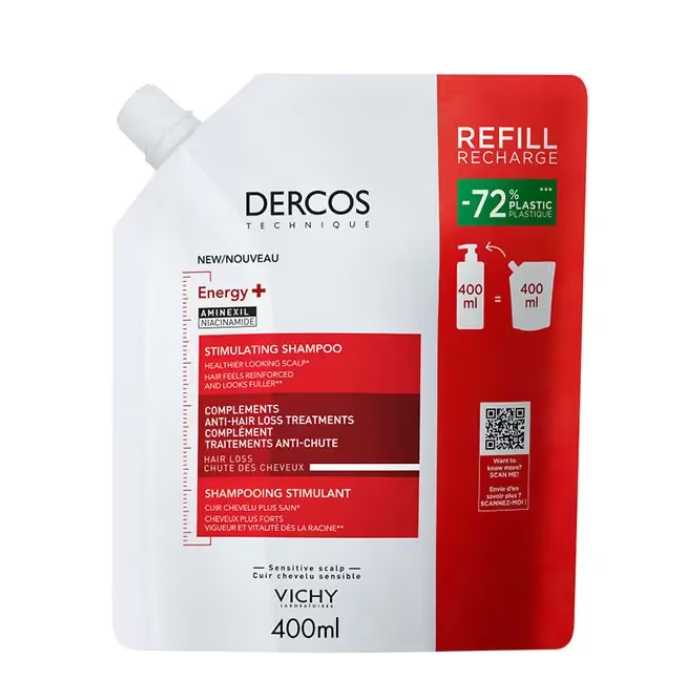 VICHY DERCOS TECHNIQUE ENERGY+ RECHARGE SHAMPOOING STIMULANT ANTI CHUTE 400ML