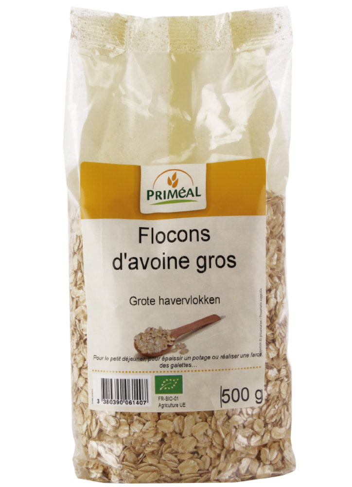 PRIMEAL FLOCONS D'AVOINE GROS 500 G