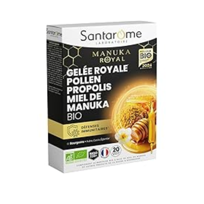 SANTAROME BIO MANUKA ROYAL GELEE ROYAL POLLEN 20 AMPOULES 10 ML