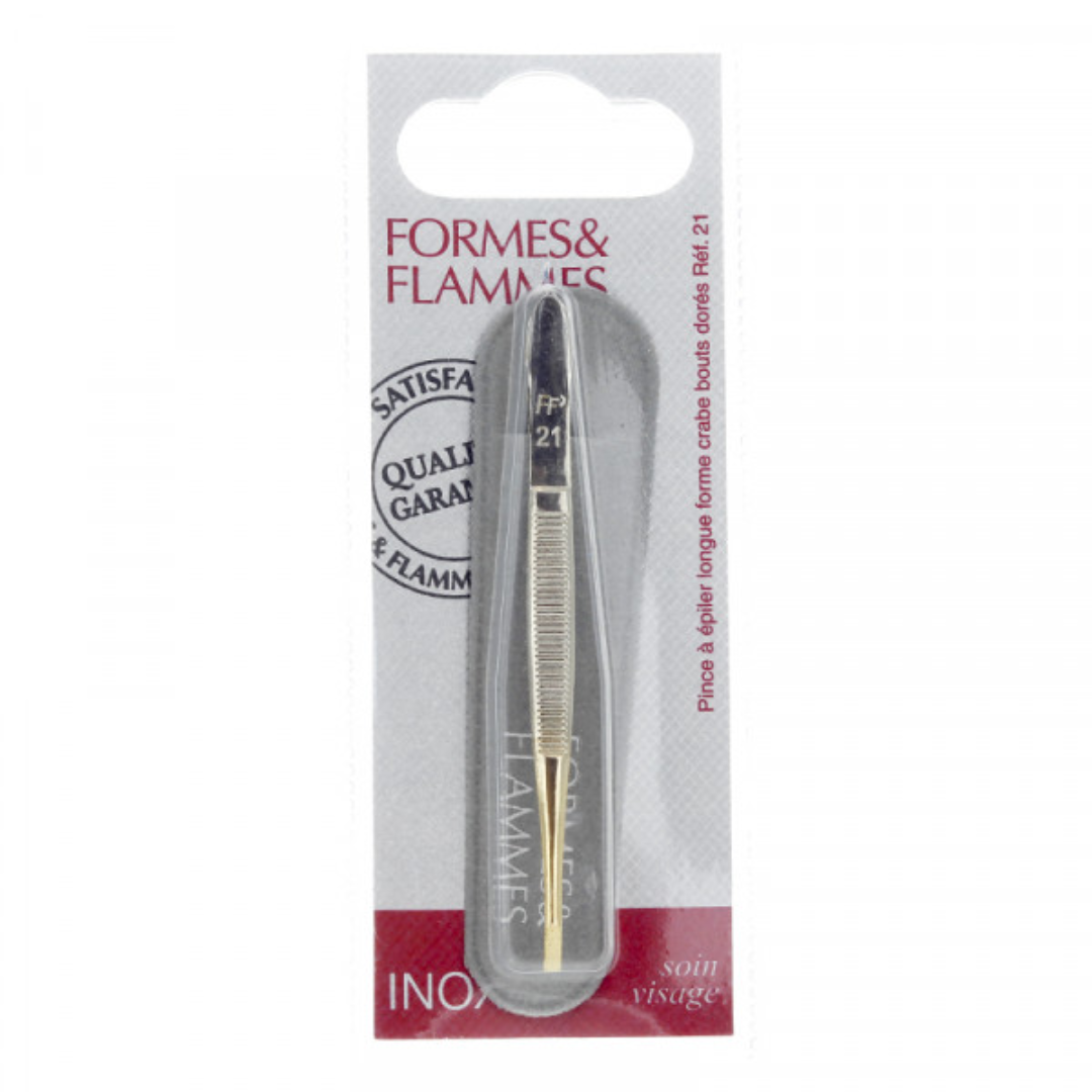 FORMES ET FLAMMES PINCE A EPILER MORS BIAIS 8CM REF 11
