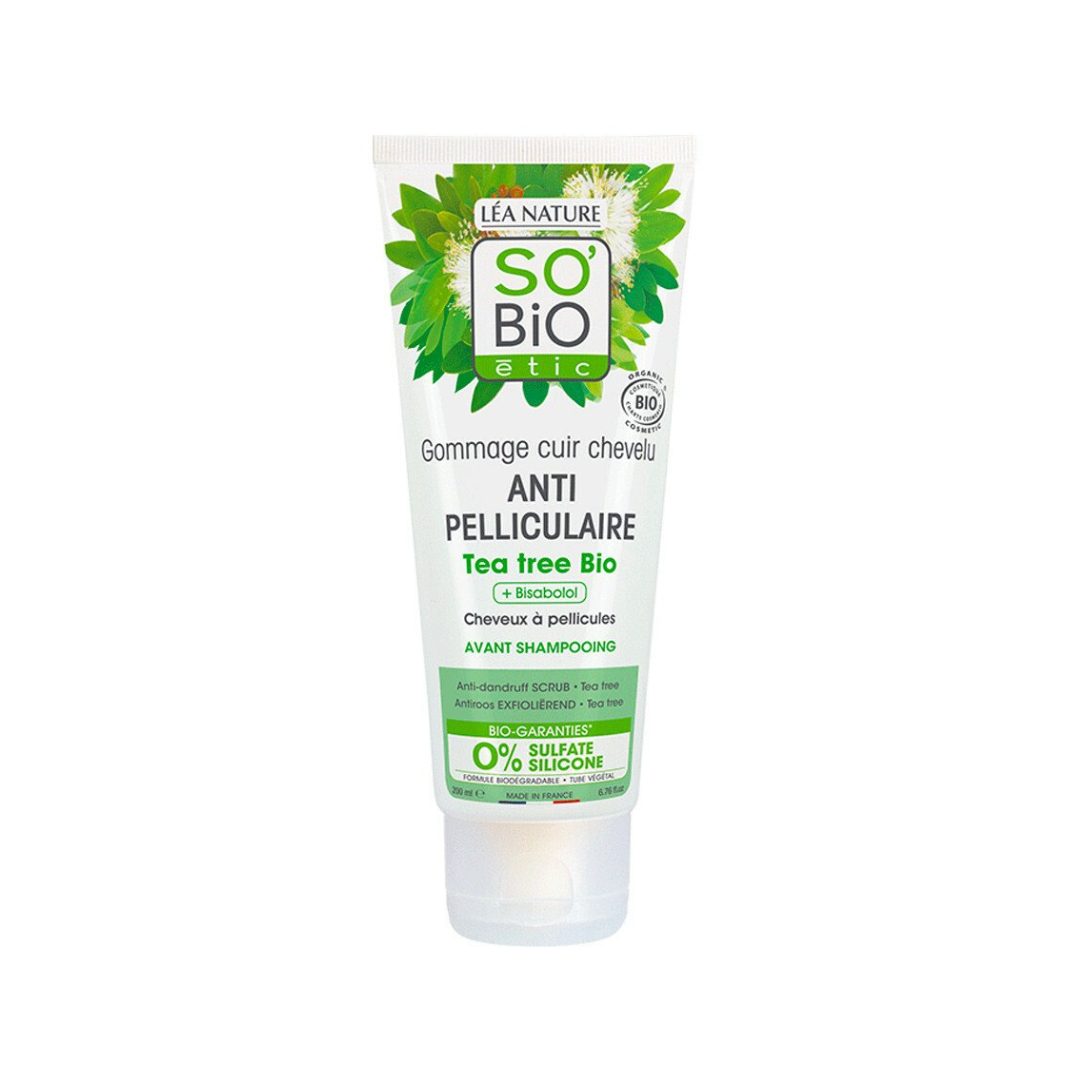 SO BIO GOMMAGE CUIR CHEVELU ANTI PELLICULAIRE TEA TREE 200 ML