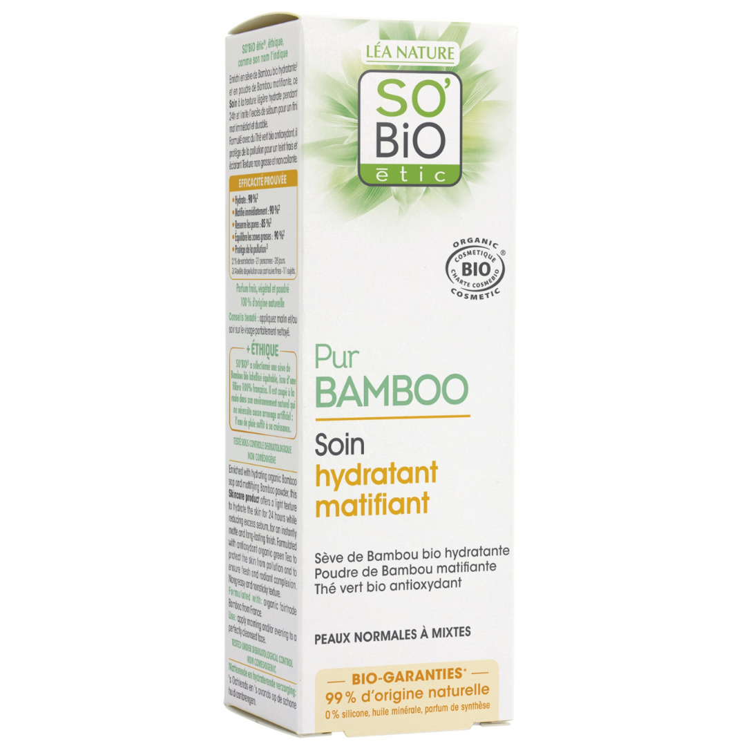 SO BIO PUR BAMBOO SOIN HYDRATANT MATIFIANT PEAUX NORMALES A MIXTES
