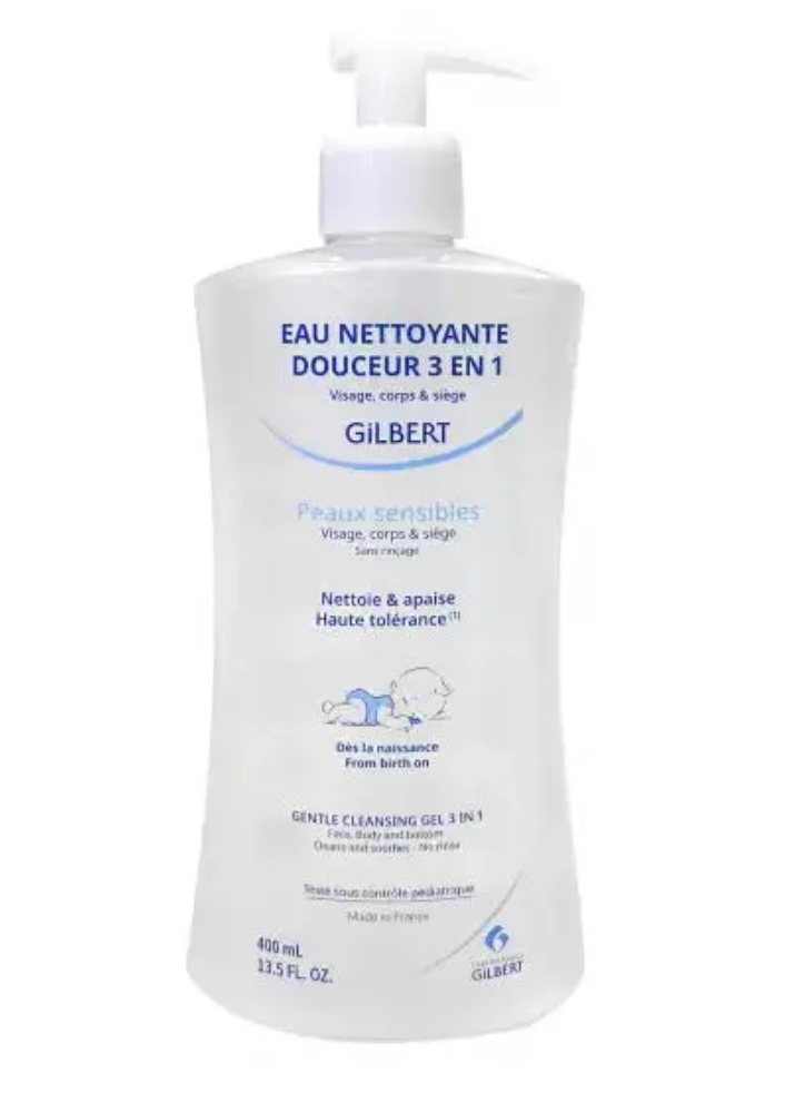 GILBERT EAU NETTOYANTE DOUCEUR 3 EN 1 BEBE 400ml