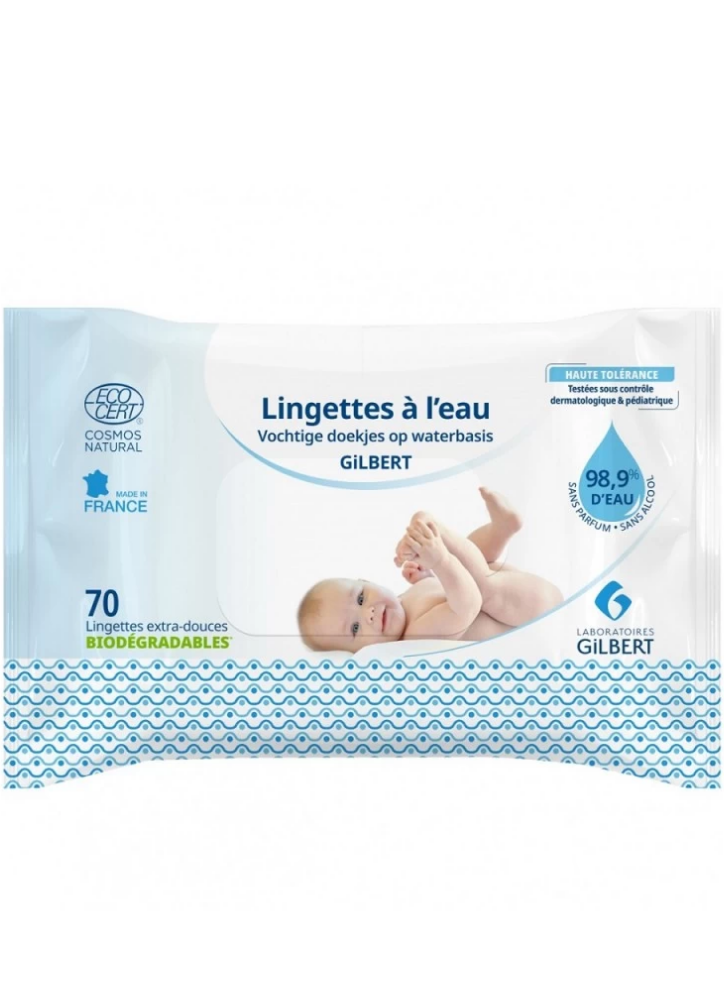 GILBERT LINGETTES A L'EAU BIODEGRABLES 70 PCS