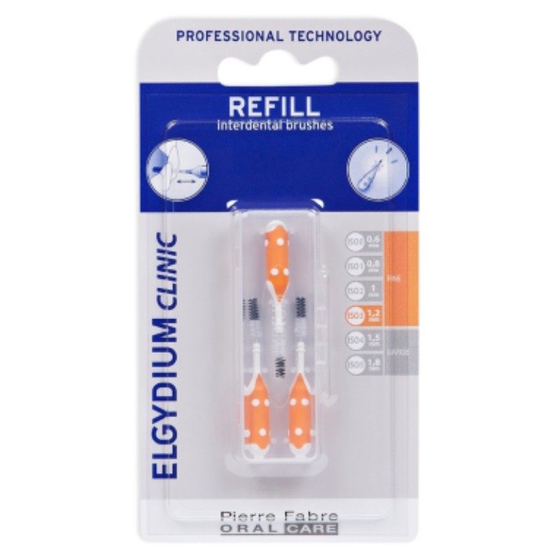 ELGYDIUM CLINIC RECHARGE REFILL ORANGE BROSSETTES INTERDENTAIRES