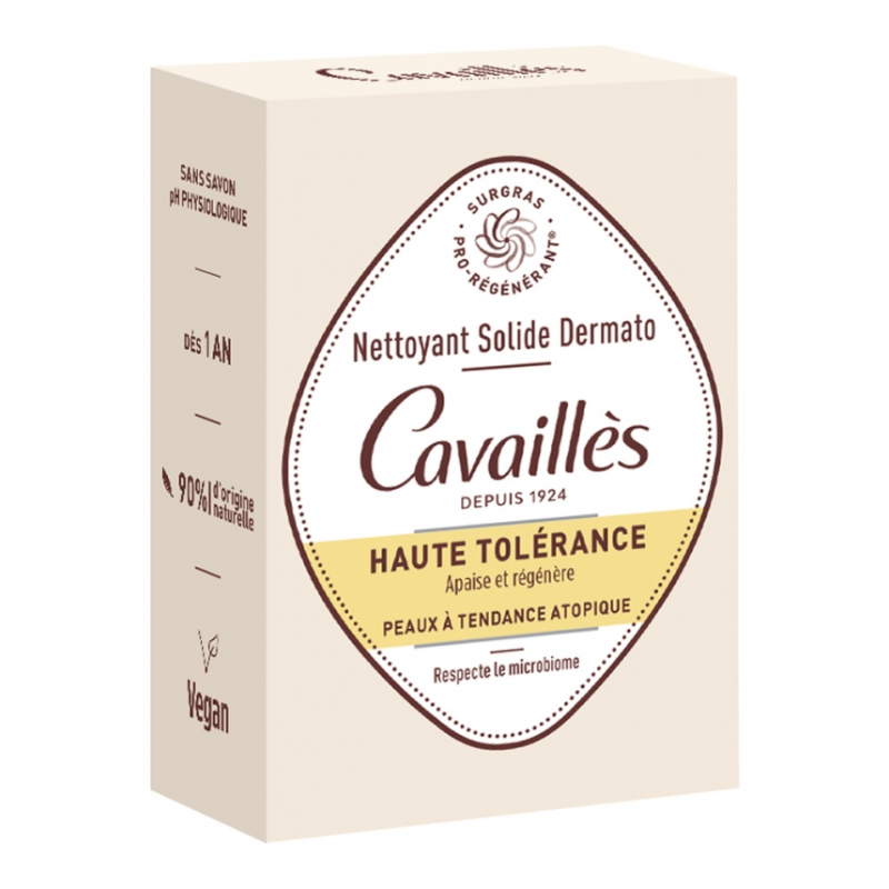 ROGE CAVAILLES NETTOYANT SOLIDE DERMATO HAUTE TOLERANCE PEAUX ATOPIQUES 100 G
