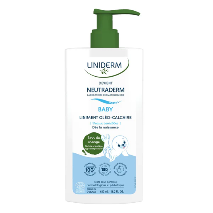 GILBERT LINIDERM NEUTRADERM LINIMENT OLEO CALCAIRE AVEC POMPE 480 ML