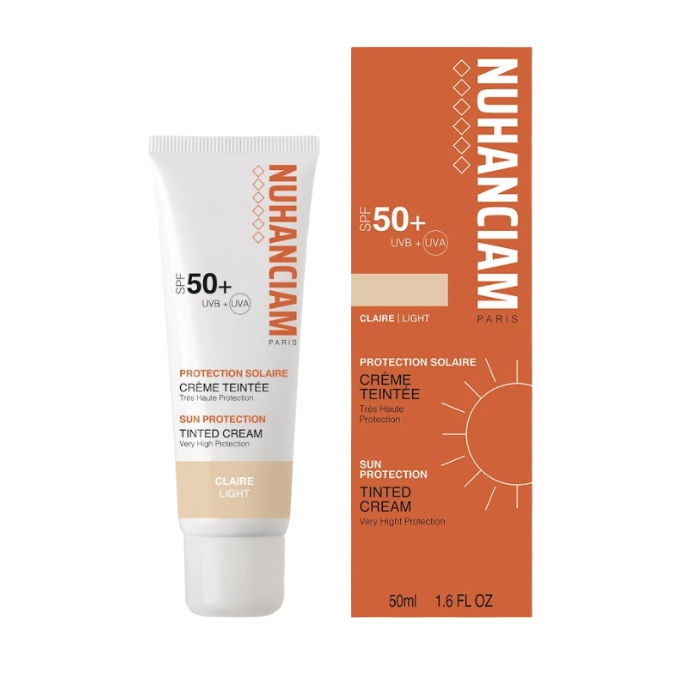 NUHANCIAM CREME SOLAIRE TEINTEE CLAIR SPF 50+ 50ML +