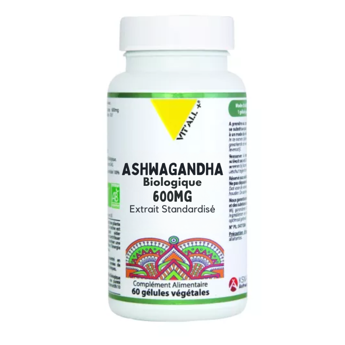 VITALL + ASHWAGANDHA BIOLOGIQUE 600 MG 60 GELULES