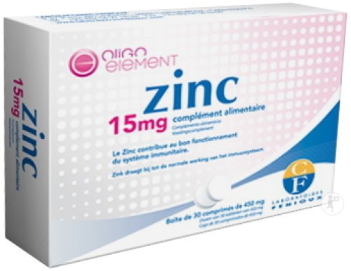 FENIOUX ZINC 15 MG 30 COMPRIMES 450 MG