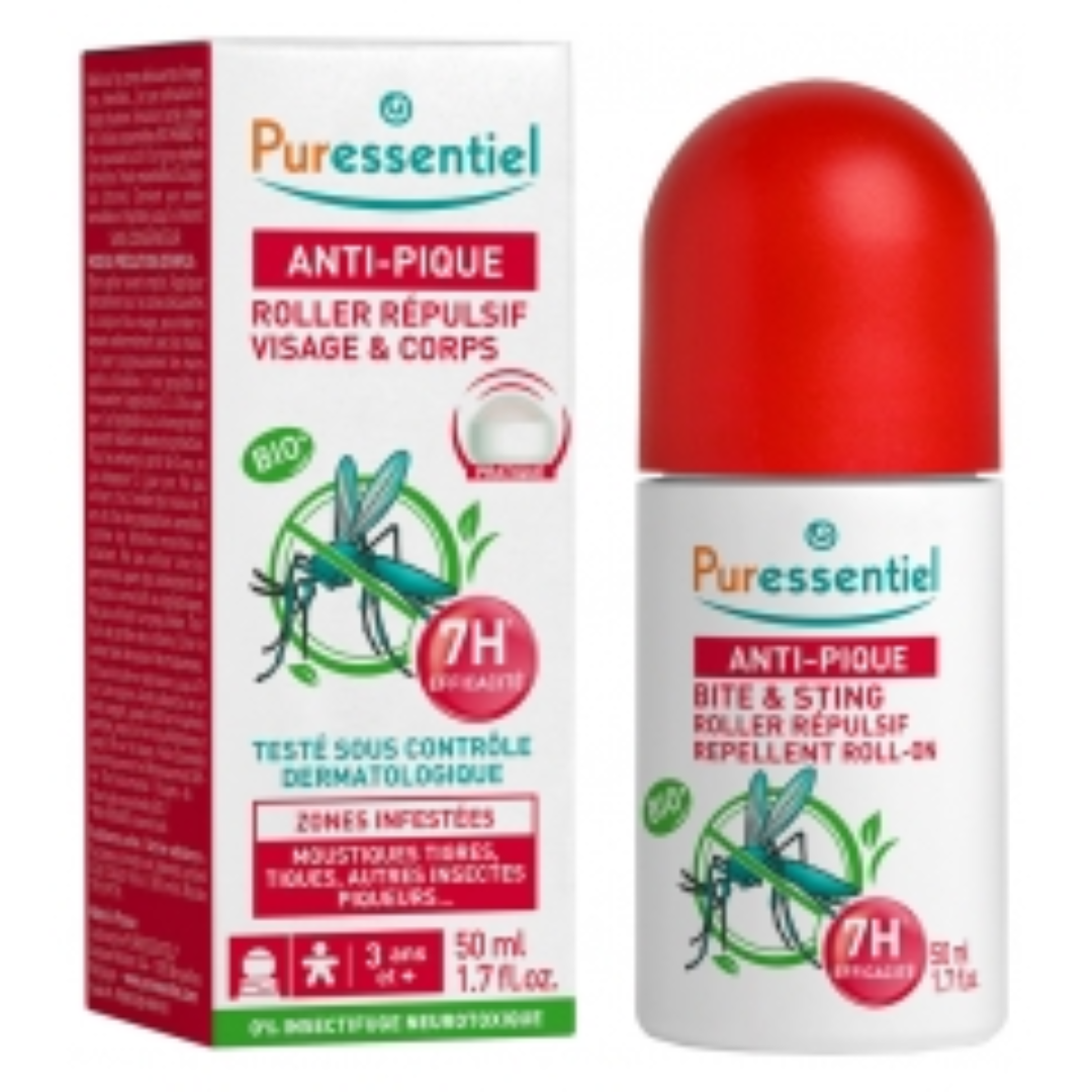 PURESSENTIEL ANTI PIQUE ROLLER REPULSIF VISAGE ET CORPS 50 ML