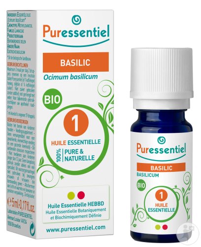 PURESSENTIEL HUILE ESSENTIELLE BASILIC BIO 5 ML