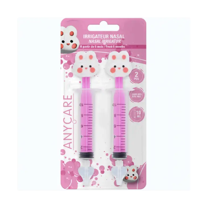 ANYCARE IRRIGATEUR NASAL 2 PIECES LAPIN 10 ML 6 MOIS +
