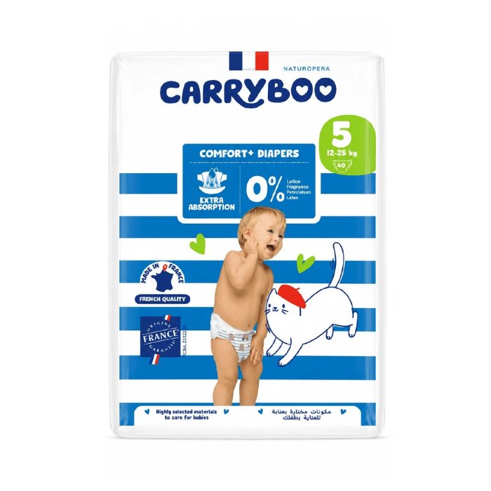 CARRYBOO COMFORT+ COUCHES TAILLE 5 40 UNITES 12-25 KG