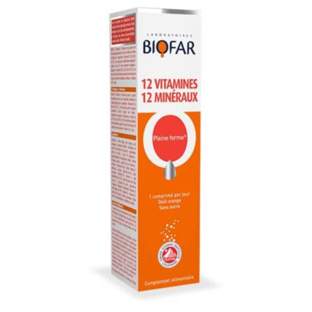 BIOFAR 12 VITAMINES 12 MINERAUX 20 CAPSULES