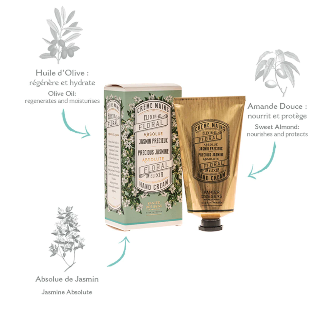 PANIER DES SENS CREME MAINS ABSOLUE JASMIN PRECIEUX 75 ML
