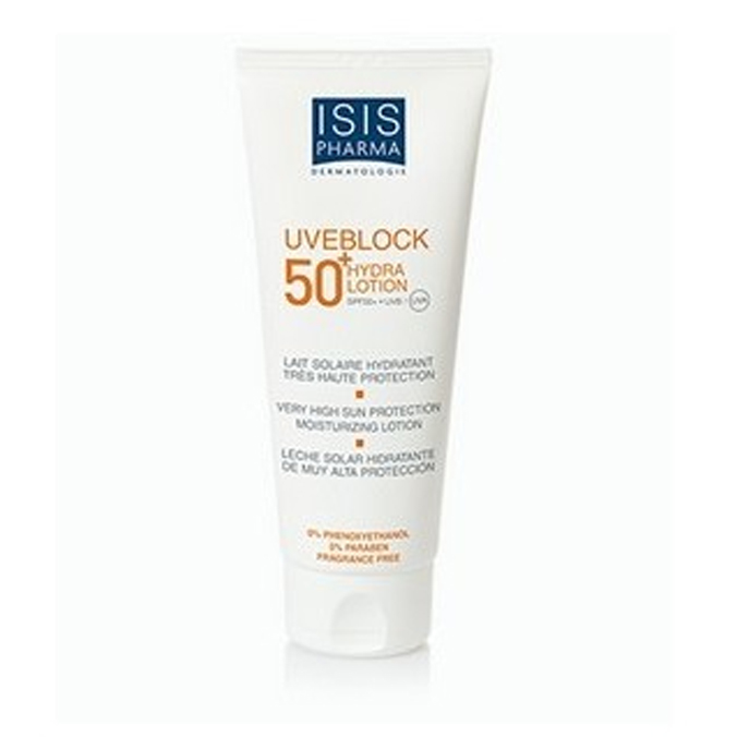 ISISPHARMA UVEBLOCK 50+HYDRA LOTION TRES HAUTE PROTECTION SOLAIRE LOTION HYDRATANTE SPF 50+