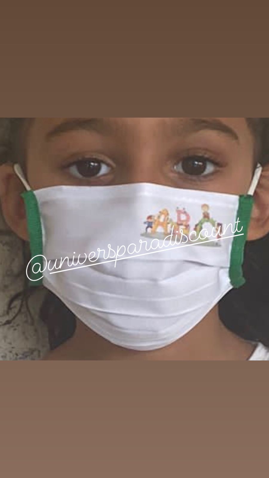 MASQUE ENFANT EN TISSU ALPHABET