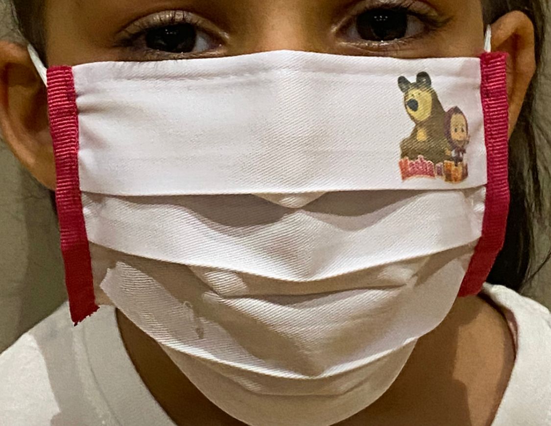MASQUE ENFANT EN TISSU OURS