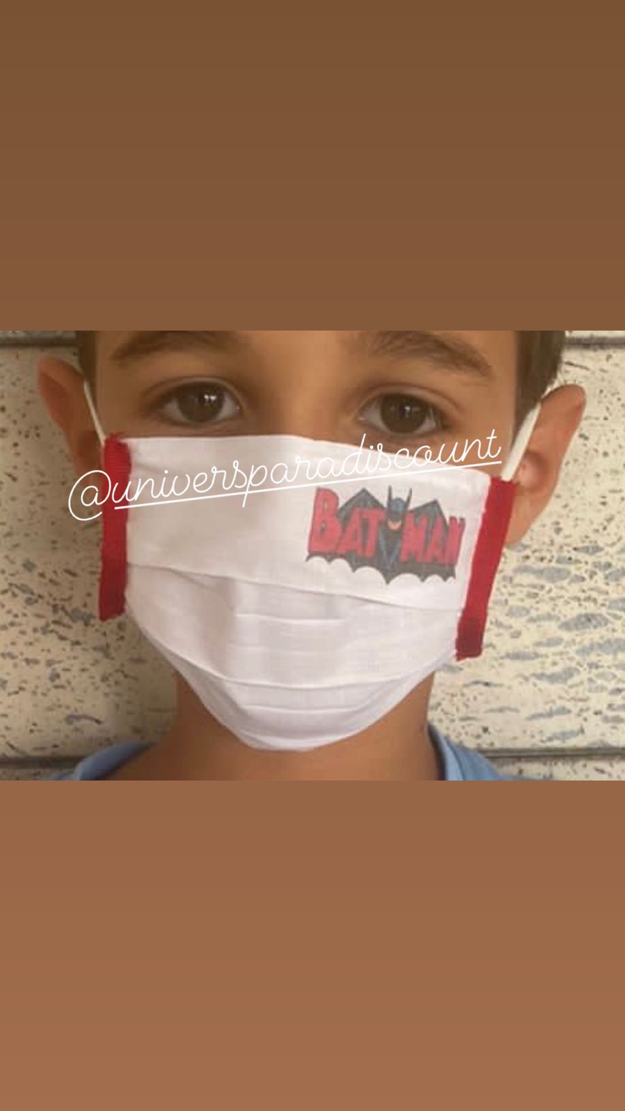 MASQUE ENFANT EN TISSU BATMAN