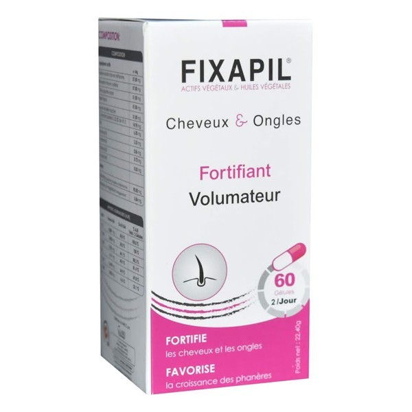 FIXAPIL CHEVEUX ET ONGLES FORTIFIANT VOLUMATEUR 60 GELULES
