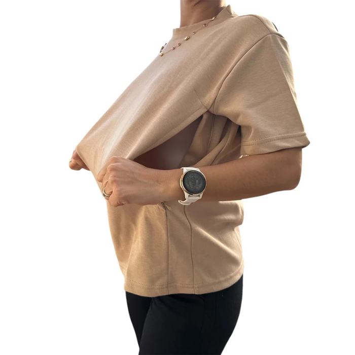 BAMBIDOU T SHIRT D'ALLAITEMENT CAMEL