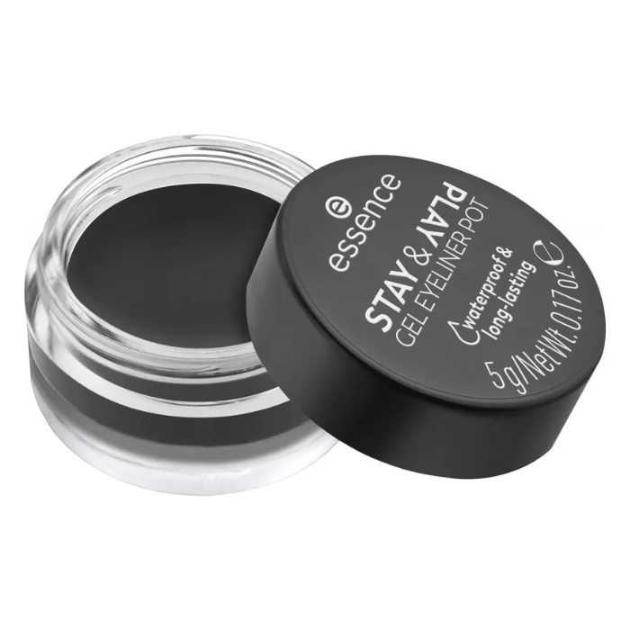 ESSENCE STAY AND PLAY GEL EYELINER POT WATERPROOF LONG LASTING 5 G 01 NOIR