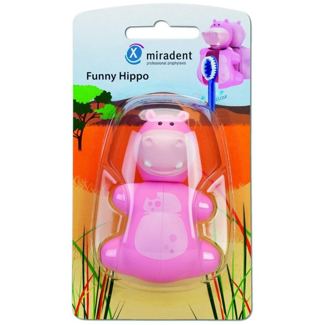 MIRADENT porte Brosse a dent funny hippo
