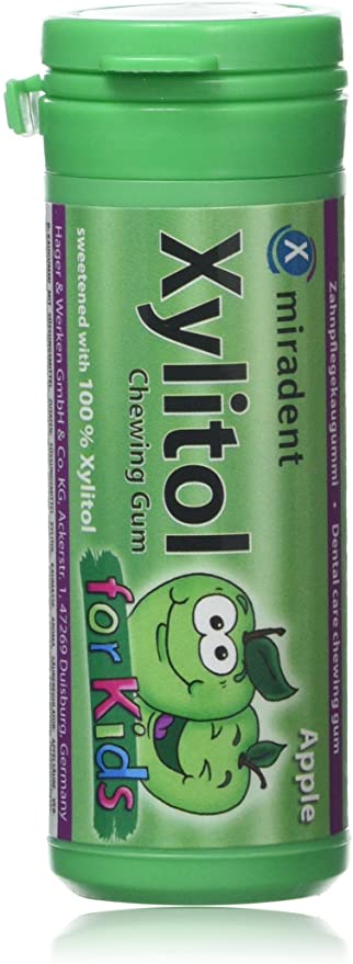 MIRADENT XYLITOL CHEWING GUM KIDS POMME