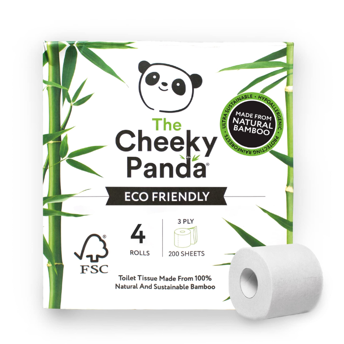 THE CHEEKY PANDA PAPIER TOILETTE EN ROULEU PACK DE 4