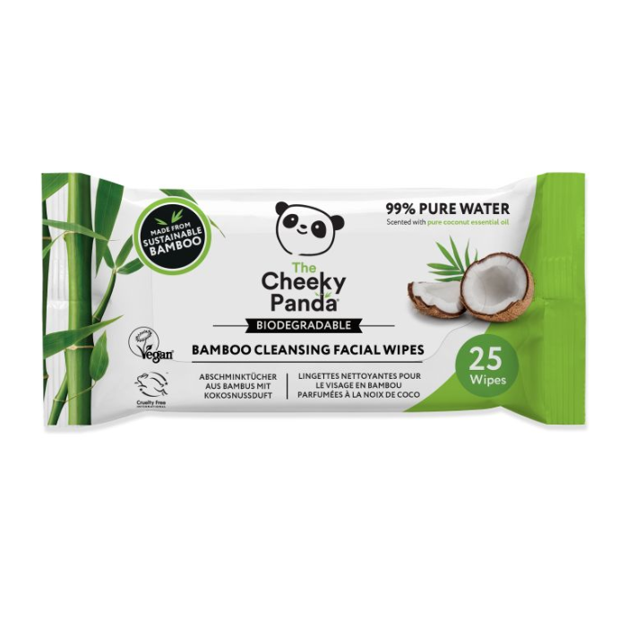 THE CHEEKY PANDA LINGETTES NETTOYANTES VISAGE COCO 25 UNITES