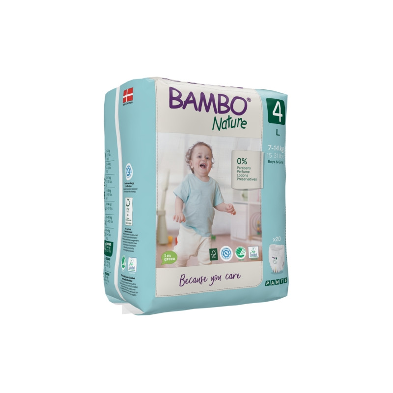 BAMBO NATURE CULOTTE D'APPRENTISSAGE TAILLE 4L 7-12 KG 20 UNITES