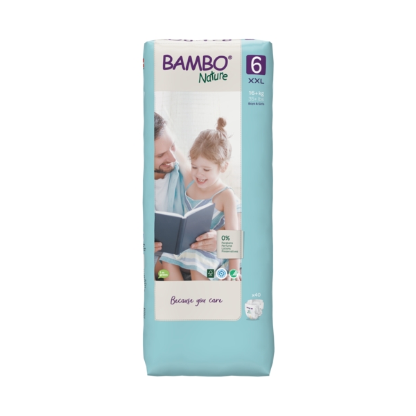 BAMBO NATURE COUCHES BEBE 6XXL +16 KG 40 UNITES
