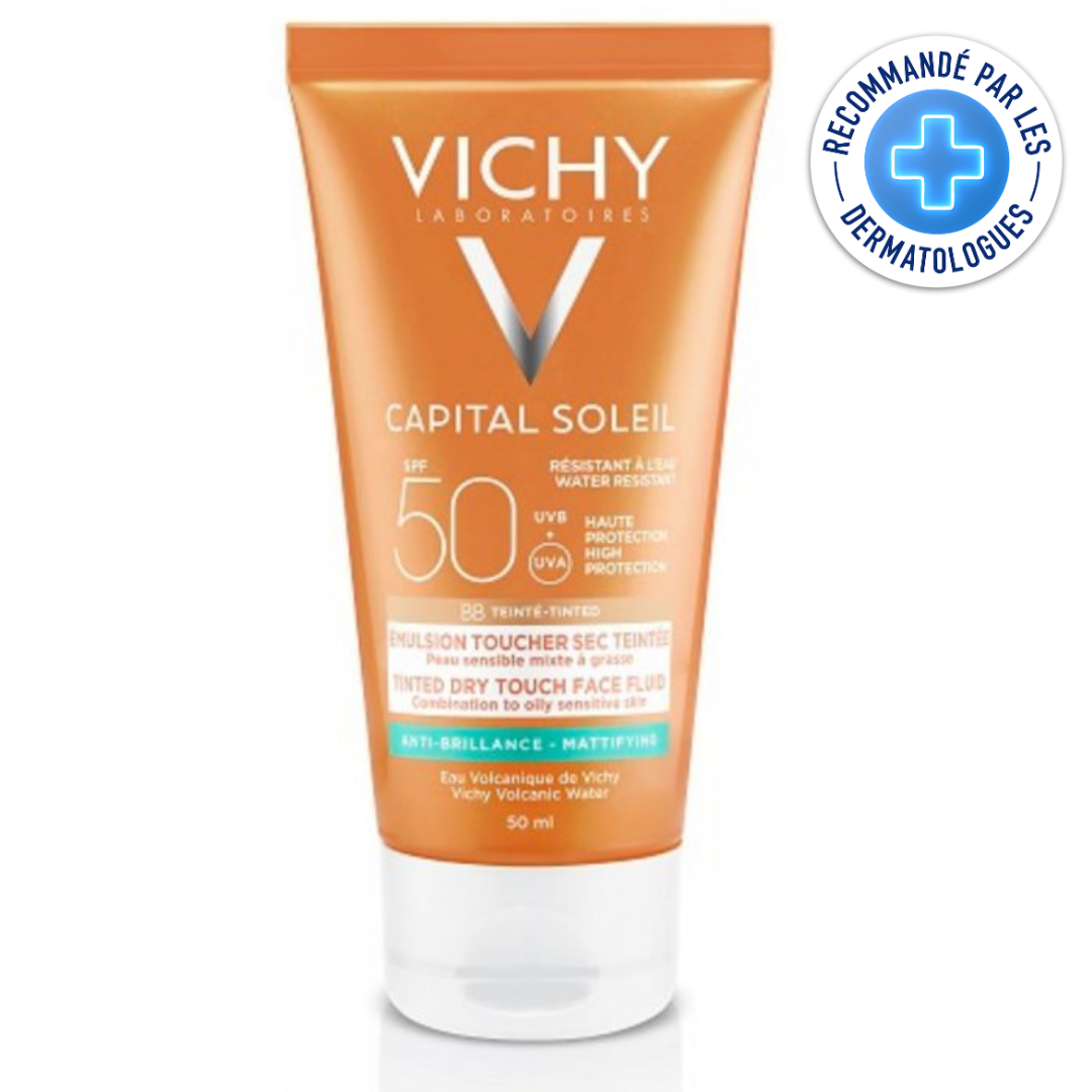 VICHY CAPITAL SOLEIL BB EMULSION ANTI-BRILLANCE TEINTEE TOUCHER SEC 50 ML