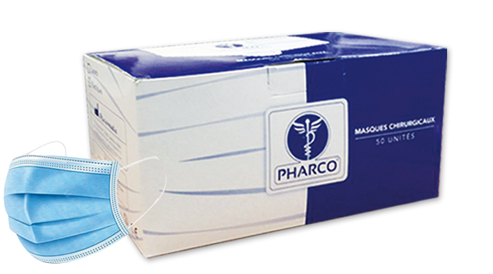 PHARCO MASQUES CHIRURGICAUX NOIR BOITE DE 50