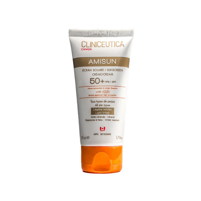 CLINICEUTICA AMISUN ECRAN SOLAIRE SPF 50 + CREME LEGERE TINTEE 50 ML