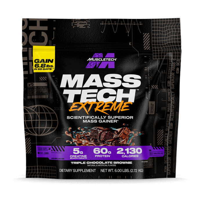 MUSCLETECH MASS TECH EXTREME 2000 2.72 KG SAVEUR TRIPLE CHOCOLAT BROWNIE