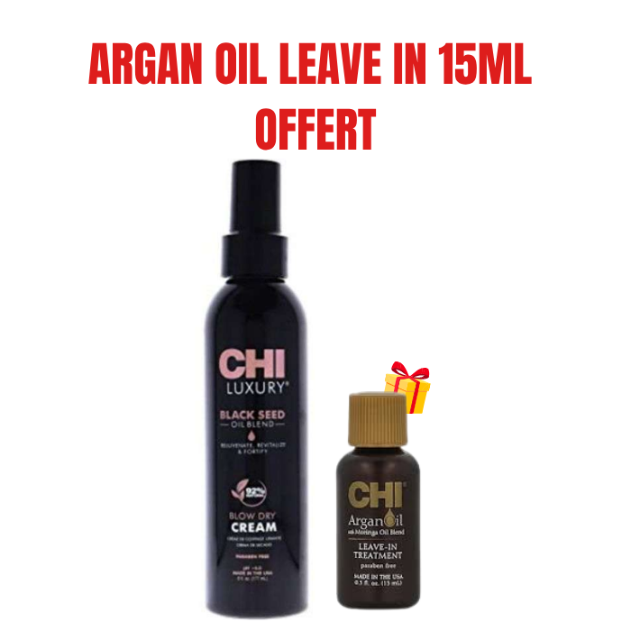 CHI OFFRE LUXURY BLACK SEED OIL CREME 177ML + ARGAN OIL LEAVE IN TREATMENT 15 ML OFFERT