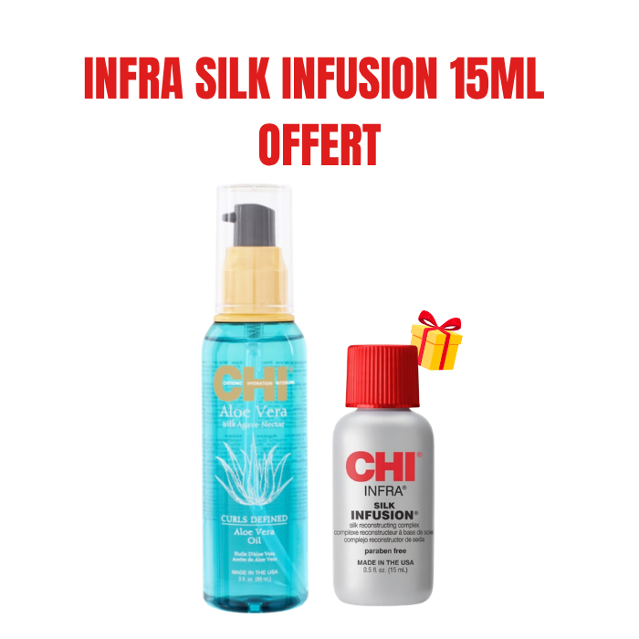 CHI OFFRE ALOE VERA HUILE 89 ML + NFRA SILK INFUSION 15 ML OFFERT