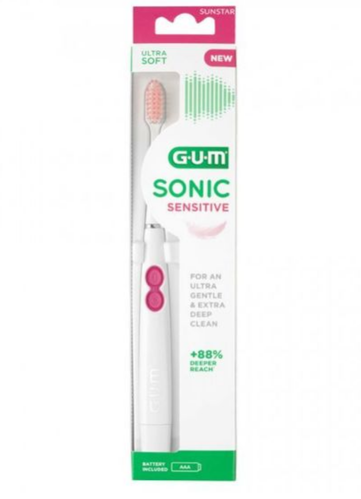 GUM BROSSE A DENTS SONIC SENSIVITAL A PILE BRINS ULTRA DOUX REF 4101